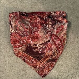 Windsor Red and Brown Paisley Scarf